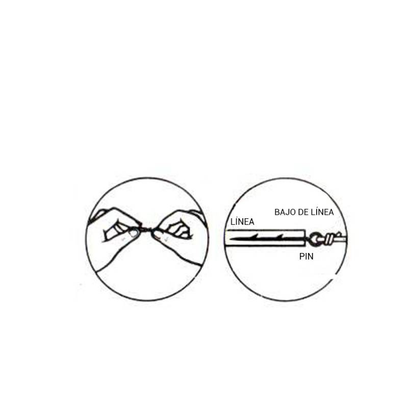 FLY LINE PINS CONECTOR MUSTAD, micro anilla con extension