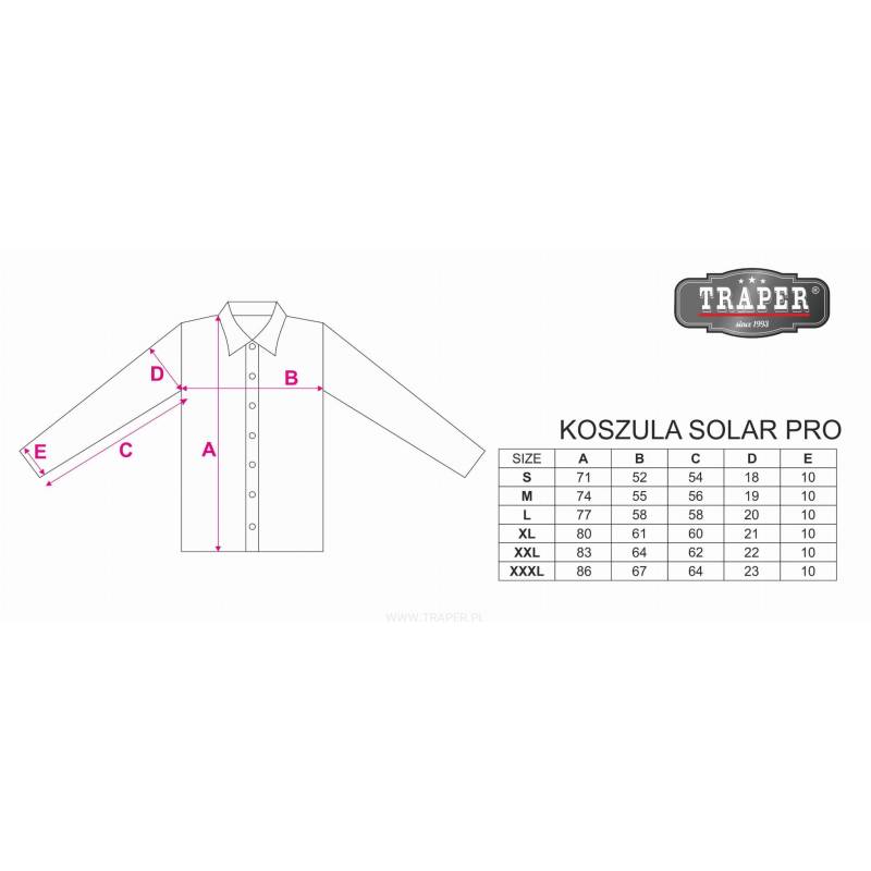 Camisa Traper KOSZULA SOLOAR PRO TRAPER CAMISAS