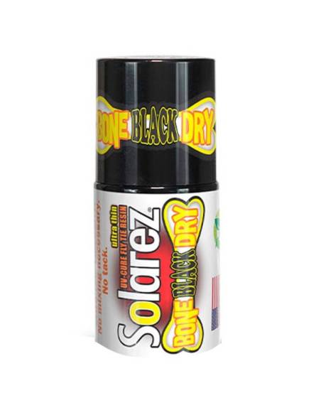 Solarez barniz BONE DRY Ultra Thin Black Formula 0.5 Fl.Oz. (14 grs) bote C/pincel aplicador_ SOLAREZ BARNICES