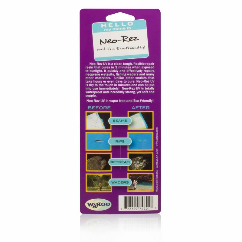 Solarez Reparador y relleno para trajes de neopreno UV-Cure Neo-Rez, tubo de 1.0 oz_ SOLAREZ VADEADORES